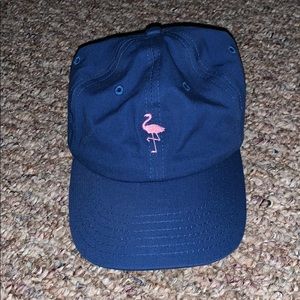 Blue hat with flamingo